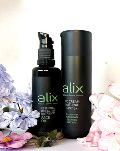 100 Made Natural New Zealand Skincare: Bio-Active Face Oil + CC Cream, Natural SPF 15+ Duo