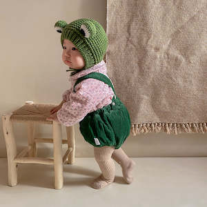 Hats: Toddler/Baby Beanie - Sherpa Lining - Frog