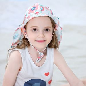 Hats: Baby Sun Hat - Flower - UPF 50+