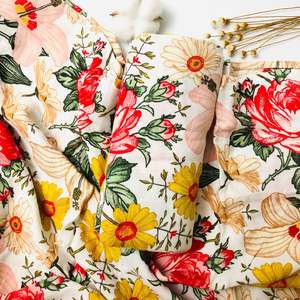 Bamboo Muslin Wrap - Flowers