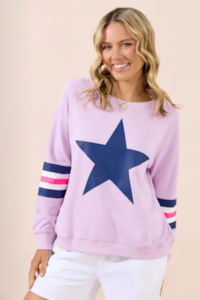 Sweatshirts, Crews & Hoodies: Holiday Sweatshirt - Purple With Navy Star