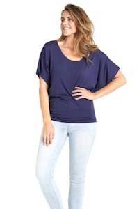 Betty Basics Curve: Maui Tee - Navy