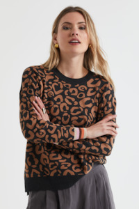 Ld Co: Leopard Crew - Charcoal