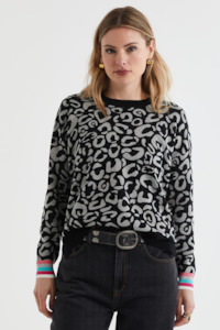 Ld Co: Leopard Crew - Black