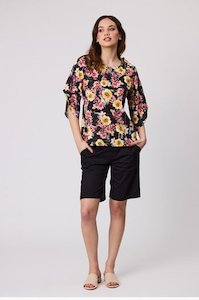 Classified: Venice Print Top - Black