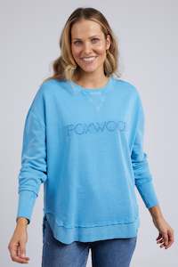 Outerwear: Simplified Sweatshirt - Bright Blue