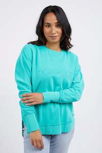 Outerwear: Simplified Sweatshirt - Teal