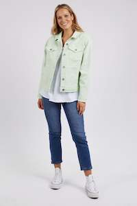 Denim Jackets: Tilly Denim Jacket - Matcha