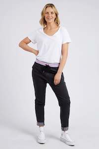 Melody Denim Joggers - Washed Black