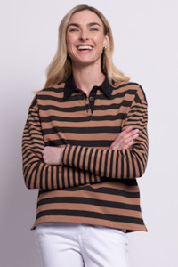 Eden Park Top - Black Stripe