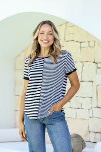 Mix and Match Striped Tee Shirts - Black/White
