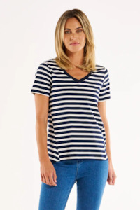 Tshirts: Luella Tee Shirt - Navy Stripe