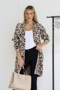 Shackets: Leopard Coatigans - Latte