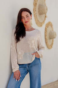 New Arrivals: Boulevard Daisy Knit - Latte