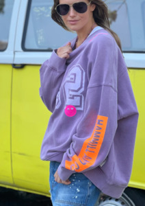 Long Line Vintage Sweatshirt - Washed Mauve