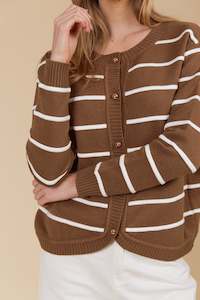 Juno Reversable Cardigan/Jumper - Toffee