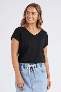 Manly Vee T-Shirt - Black