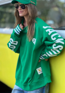 Ski Oversized Raglan Sweatshirt - Green