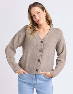 Jensen Button Cardigan - Mushroom