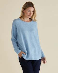 Knitwear: Soho Knit Sweater - Powder Blue