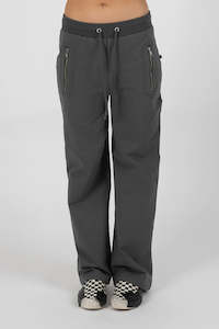 Sweatpants Joggers: Loose Leg Escape Trackies - Coal-Silver