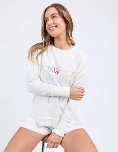 Sweats Hoodies: Simplified Confetti Sweatshirt - White