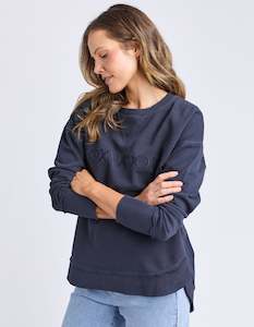 Sweats Hoodies: Simplified Sweatshirt - Navy