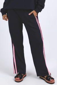 Power Pants - Navy With Neon Pink