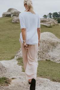 Indiana Wide Leg Pants - Dusty Rose
