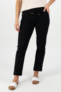 Ankle Slim Leg Pants - Black