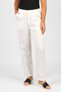 Pants: Slim Leg Ankle Grazer Pant - White