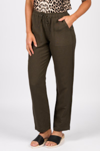 Slim Leg Ankle Grazer Pant - Khaki SS