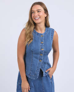 Vests: Abbott Vest - Mid Blue