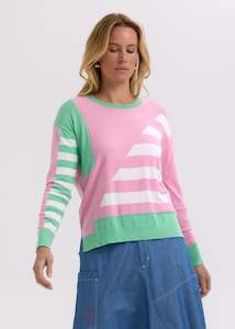 Hand Work Intarsia Jumper - Fondant