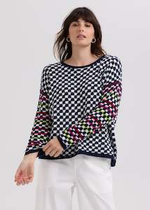 Checked Jumper - Marine