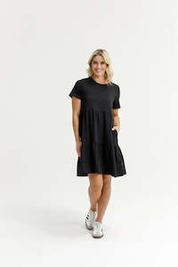 Homelee: Long Sleeve Kylie Dress - Black