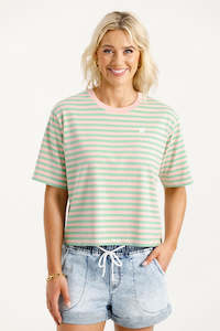 Becky Tee - Candy Apple Stripe