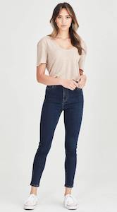 Junkfood Jeans Bowie Ankle Grazer Jeans: Bowie Ankle Grazer Jeans - Indigo