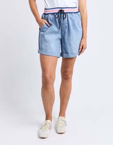 Elm: Bohdi Denim Shorts - Mid Blue Wash