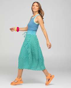 Guru Skirts - Green Seersucker