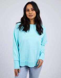 Sweats Hoodies: Simplified Sweatshirt - Light Blue