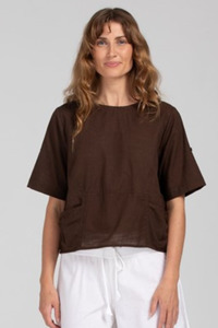 Tops: Guru Top - Ground Coffee