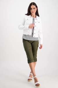 Larger Sizes: Ratio Denim Jacket - White SS