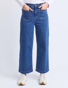 Alyssa Front Pocket Jean - Mid Wash Blue