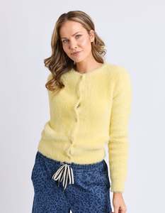 Elm: Paris Cardigan - Pale Lemon