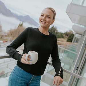 Tops: Anne Sweater - Black