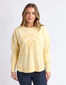 Sweats Hoodies: Medalion Crew - Lemon