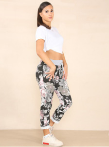 Pants: Denver Rose Pants - Black