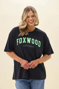 Tshirts: Interval Tee - Washed Black With Green Writing