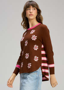 Daisy Chain Knit - Chocolate